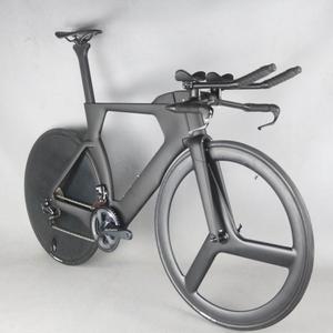 Tantan Factory Complete <strong>TT</strong> <strong>Bike</strong> 700C Time Trial Triathlon T800 Full Carbon Fiber Black Frame Using TRP Brakes FM-TT01 - Product Image 4