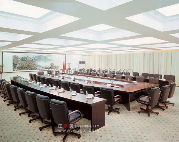 Tamanho padrão longa mesa de conferência, mesa de sala de reuniões, mesas de conferências modular