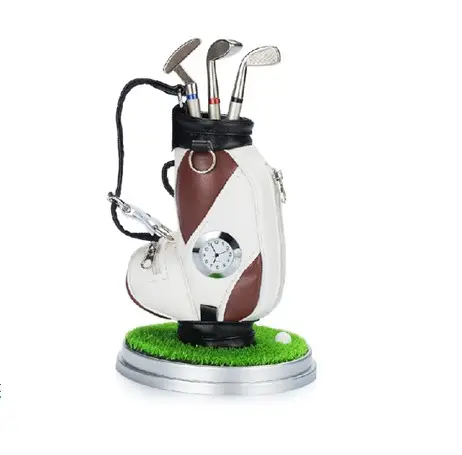 Minigolf Tasche mit Uhr Stift halter Werbe Golf Desktop Geschenke, Golf Event Souvenir Neuheit Geschenke