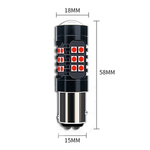 1156 BA15S Strobe 3030 LED 30 SMD สีแดงหลอดไฟที่จอดรถย้อนกลับสำหรับรถ 10-30 โวลต์ DC - Product Image 3
