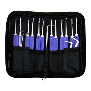 12 adet mavi kol kilitleme kilit seçim seti anahtar Extractor aracı şeffaf uygulama asma kilitler kilit smith araçları kanca kilidi Pick - Product Image 4