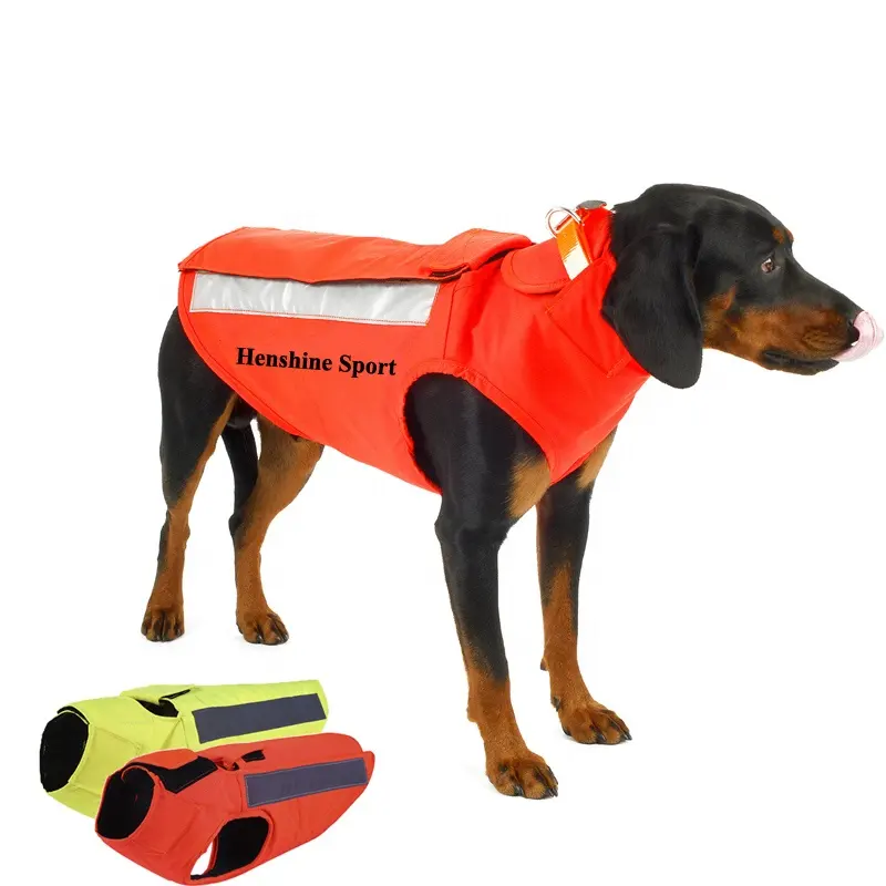 Safety Orange Protective Hunting Dog Ausrüstung, Aramid Tear Resistant Hunting Dog Weste Jacken mantel mit 3m reflektieren dem Klebeband