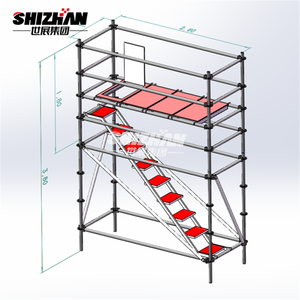 Tubo de andamio ajustable, accesorio de acero galvanizado BS1139, diseño de tablones de tubería - Product Image 1