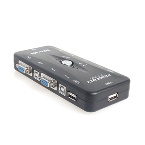 4端口USB VGA KVM切换器选择器盒4x1，MT-VIKI工厂原始设备制造商台式VGA KVM切换器4进1出