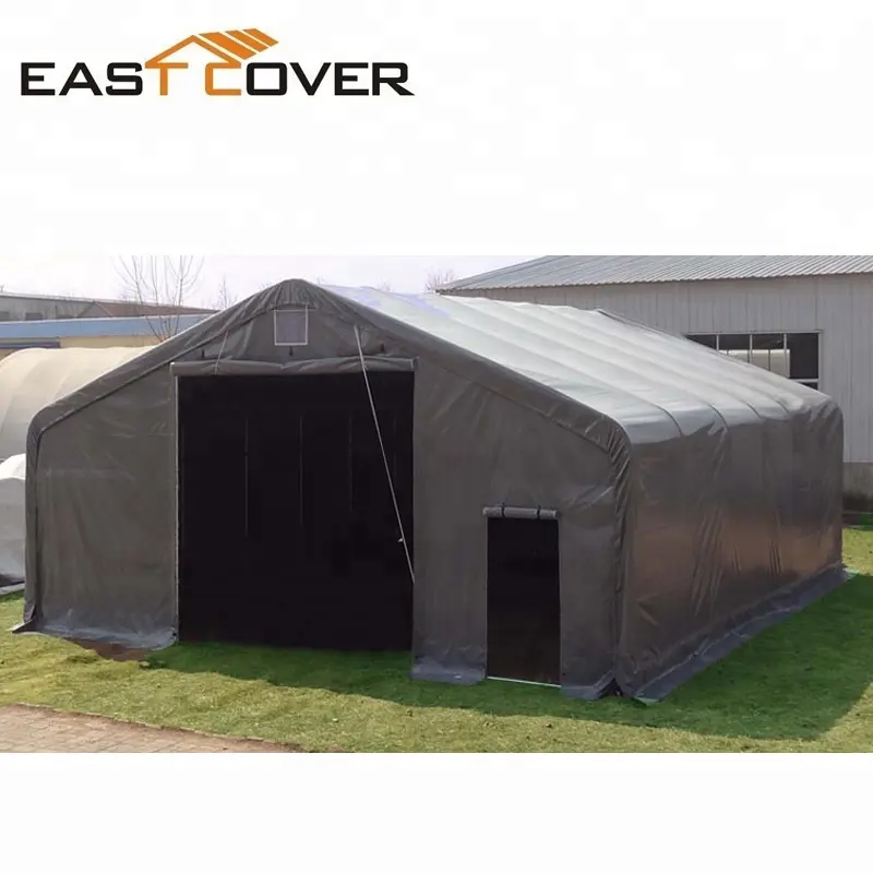 Grande tente de stockage en plastique, abri d'extérieur, style précommande en PVC, nouveau produit 2019