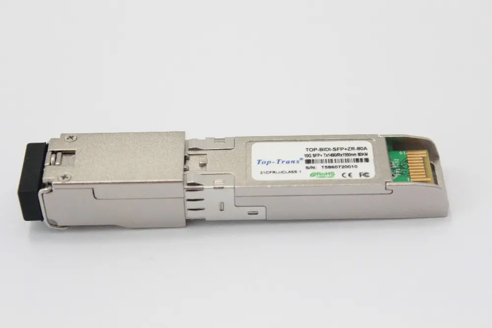 10G BIDI 80KM SFP + 송수신기 1550nm LC/SC 10G XFP/SFP +/SFP 메트로 광 트랜시버