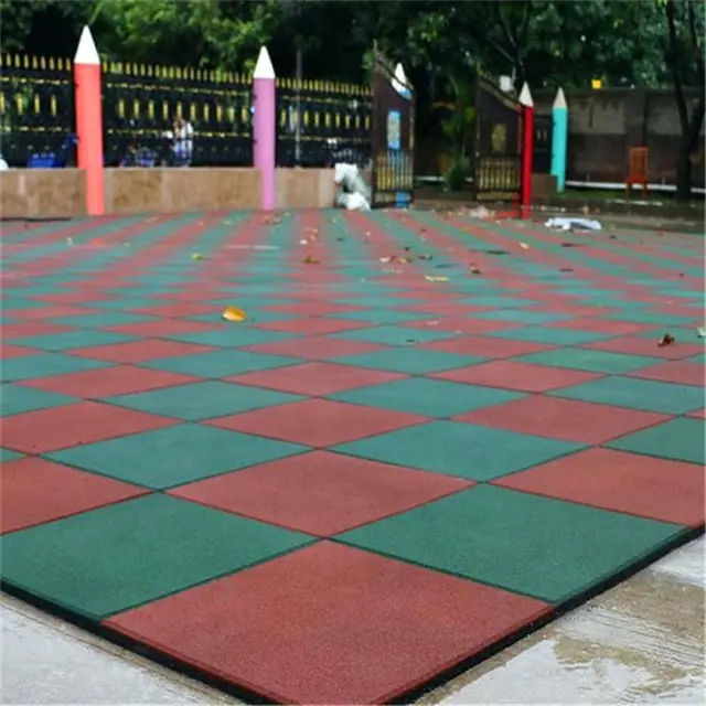 Factory supplier outdoor used playground rubber tiles