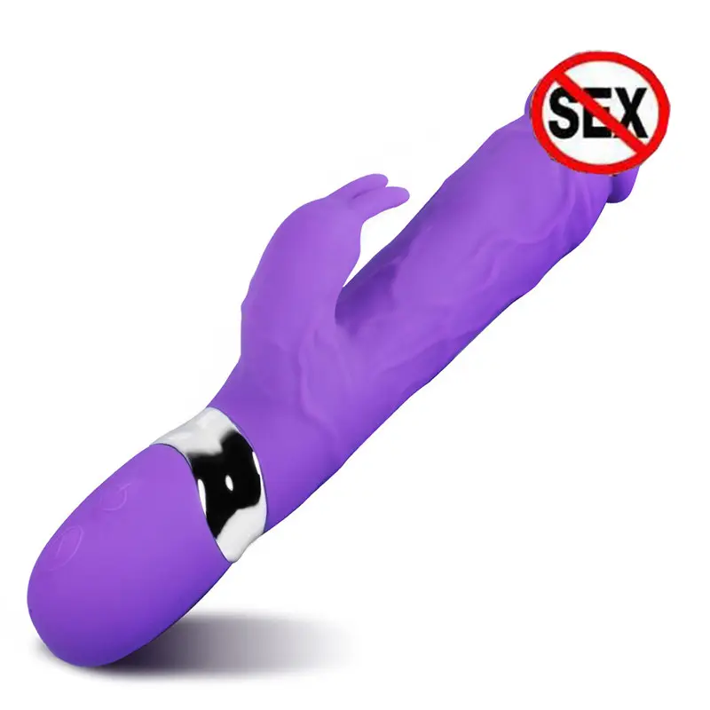 Silicone Impermeável Feminino Masturbação Dildo Sexo Toy Double Rabbit Vibrador Para Mulheres