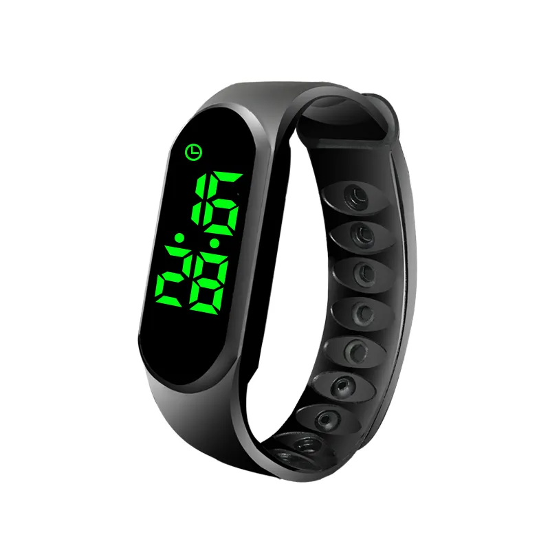 Силиконовый резиновый вибрирующий браслет с логотипом под заказ, фитнес-трекер, часы, мужские наручные