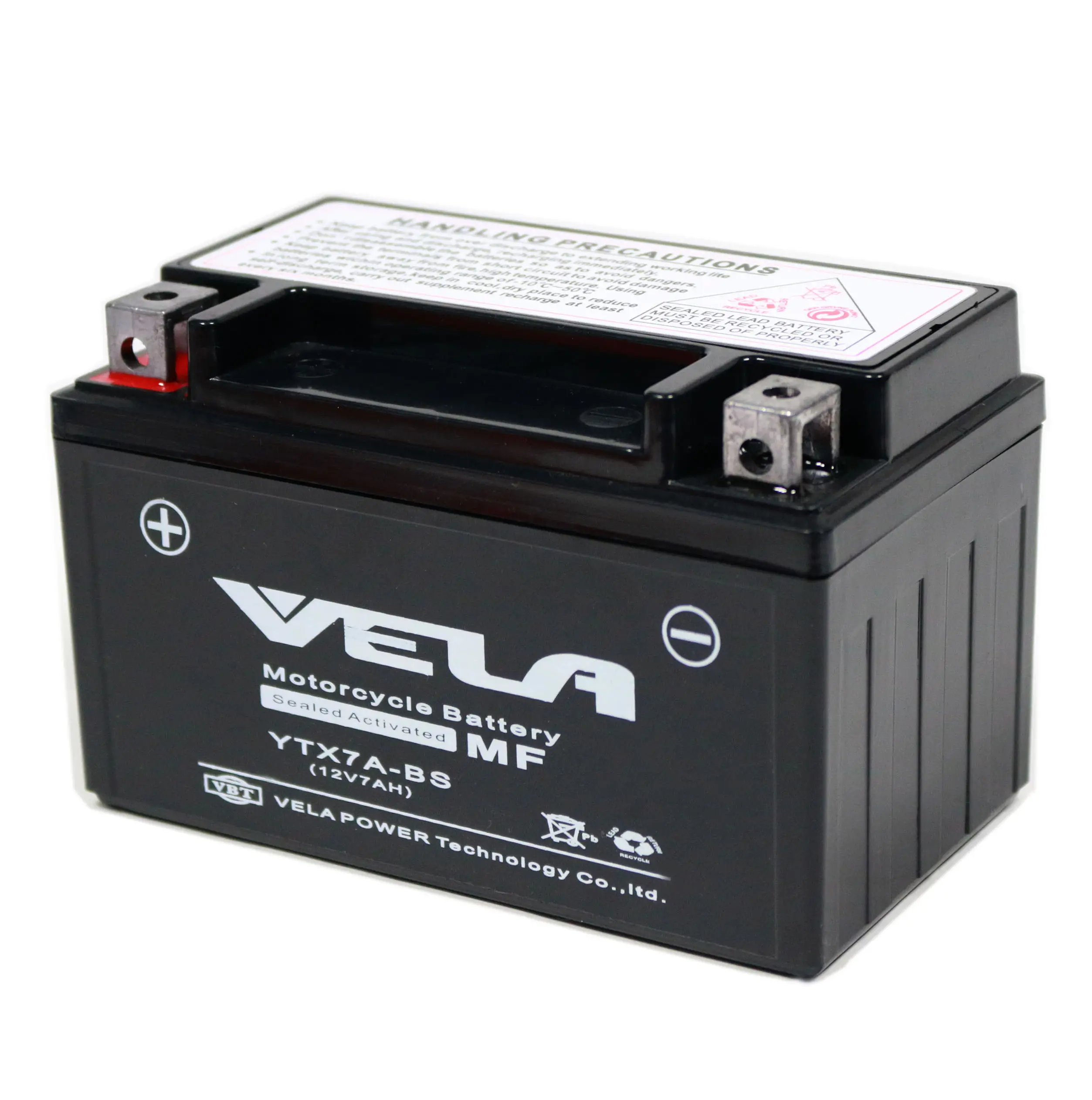 Batteria ricaricabile MF della batteria del motore di moto 12v 7ah della batteria YTX7A-BS