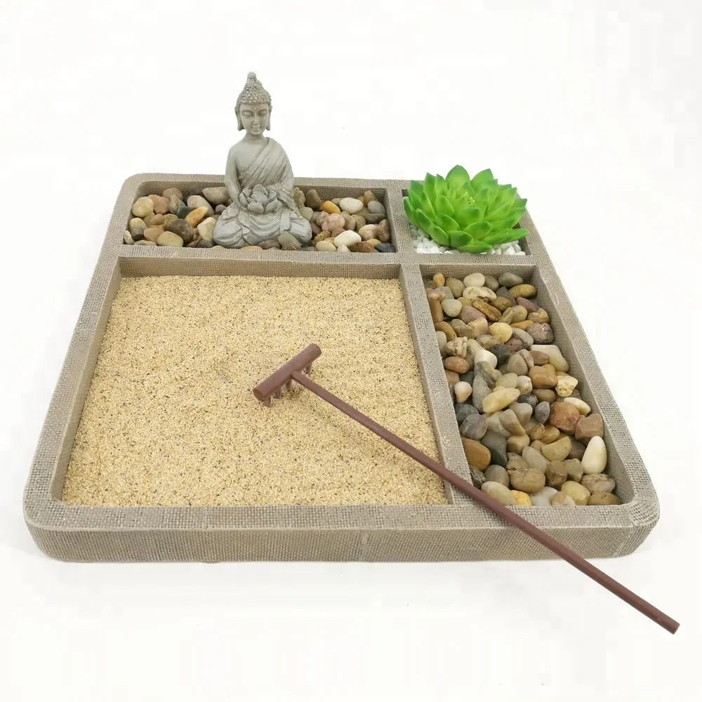 Buda Zen de resina artesanal, decoración de estilo asiático, para jardín