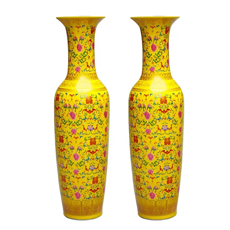Colorful tall home decor porcelain large garden vases