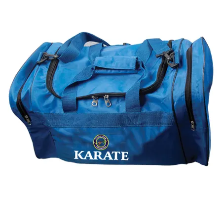 حقيبة رياضية باللون الأزرق مع أشرطة وسحابات للخدمة الشاقة