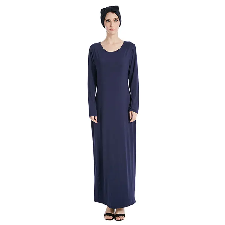 Ebay Online-Shopping Mode Frauen Soft Stretchy Islamic Bottom Kleid Frauen Inner Long Abaya