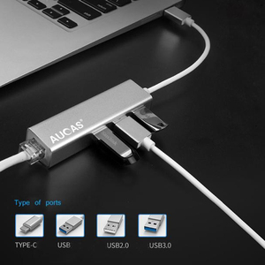 High Speed <strong>Type</strong> C Hub 3.0 Transmission 1000Mbps Gigabit RJ45 <strong>Network</strong> Card Ethernet Adapter Connection to <strong>Computer</strong> Devices - Product Image 6