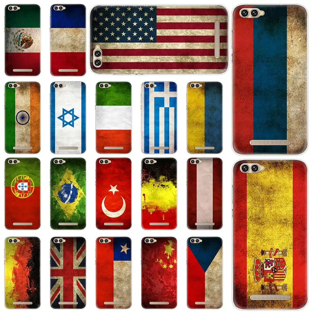 国旗電話ケース米国メキシコ英国TPU iPhoneおよびその他用の透明なソフトシリコンバックカバー