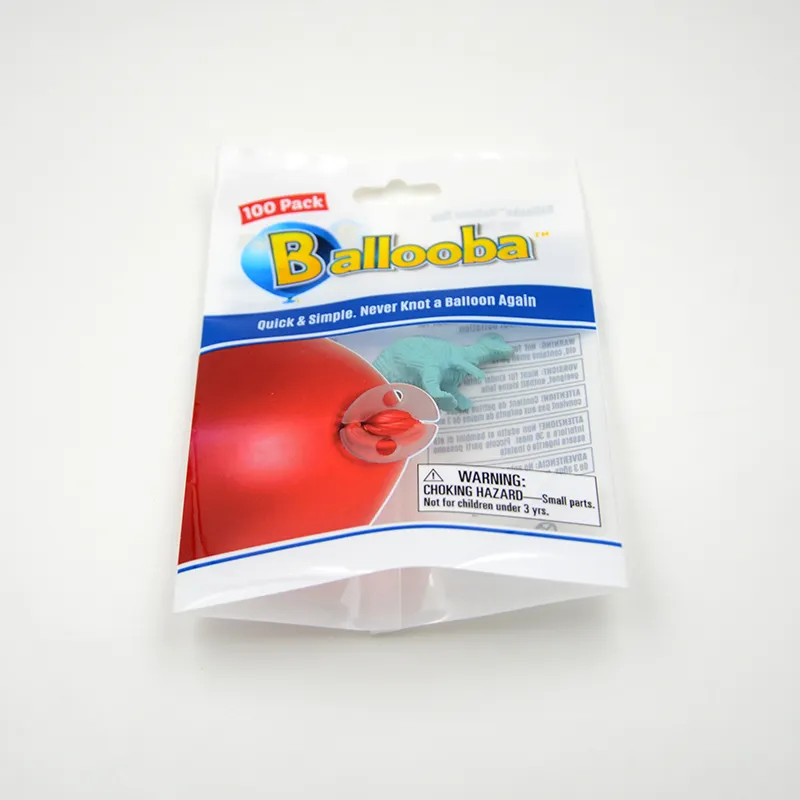 SZHOYO Custom Plastic Balloons Packaging Bag with Hang Hole/
