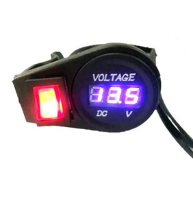 Vôn Kế Kỹ Thuật Số DC 12V Xe Hơi Màu Xanh LED Hiển Thị Màu Phát Hiện Điện Áp - Product Image 5