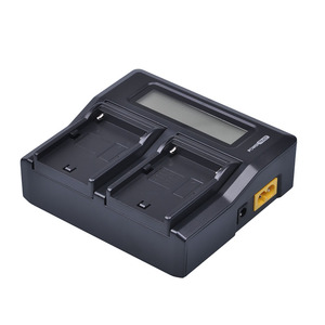 ソニーNP-F990 NP-F970 F750F550用LCDディスプレイデュアルチャンネルバッテリー充電器 - Product Image 1