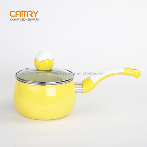 สีเหลือง การประชุมที่ยอดเยี่ยม เครื่องครัว ชุดกระทะและหม้อเคลือบอลูมิเนียมเซรามิก - Product Image 3