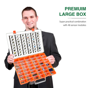 Keyes tudio 48-in-1-Sensor-Starter-Kit mit Geschenk box Elektronisches Komponenten-Kit für Arduino-DIY-Projekte (48-teilige Sensoren)