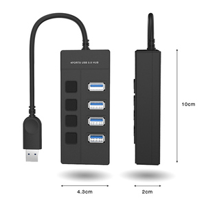 <span class=keywords><strong>USB</strong></span> 3.0 <span class=keywords><strong>4</strong></span>端口集线器高速，有库存的单独开/关开关