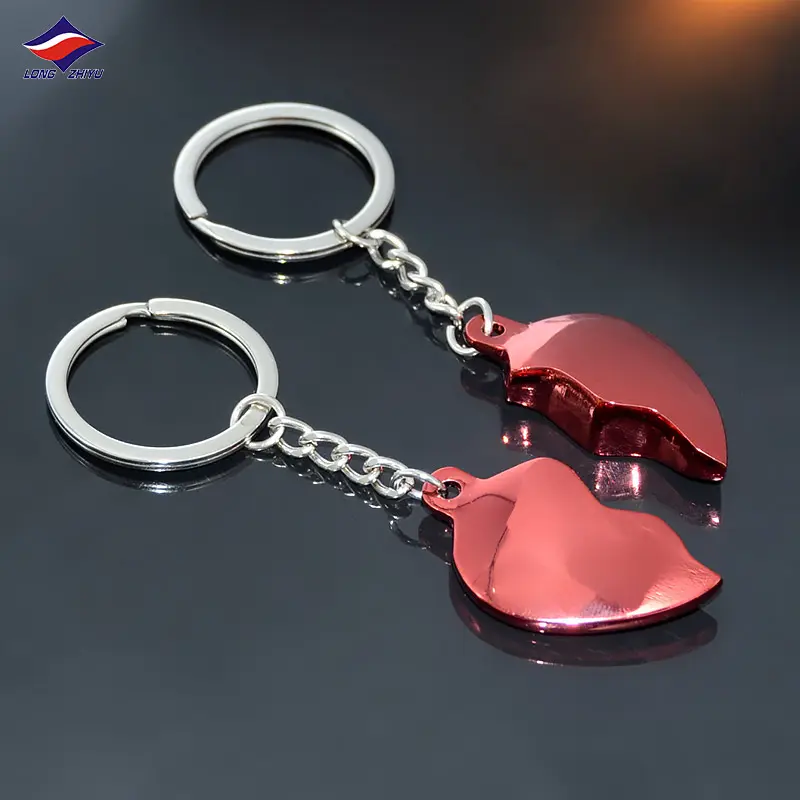 Longzhiyu 17 Năm Kim Loại Móc Chìa Khóa Nhà Cung Cấp Tùy Chỉnh Hình Trái Tim Kechain Vài Keychain Trái Tim Vòng Chìa Khóa