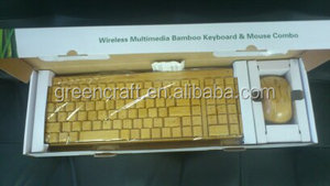 Mini producto de bambú simple personalizado, diseño de escritorio a la moda, juego de teclado y ratón inalámbricos de ordenador de bambú Real para PC - Product Image 3