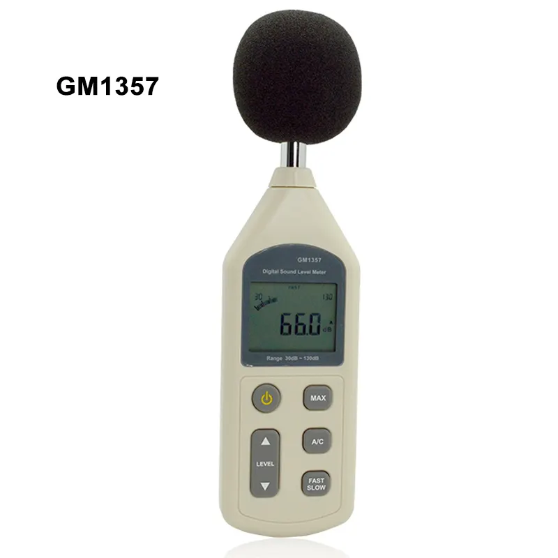 GM1357สภาพแวดล้อมที่มีความแม่นยำสูงเสียงทดสอบ30-130dB อุตสาหกรรมเดซิเบลเมตรดิจิตอลเครื่องวัดระดับเสียง