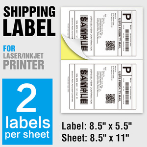Half Sheet A4 Self <strong>Adhesive</strong> Shipping Labels Stickers 2 <strong>up</strong> <strong>Adhesive</strong> Paper Sheet4&quot;X2&quot; Thermal Labels Shipping Labels 2 Per Sheet - Product Image 3