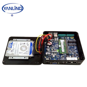 יאנלינג מיני PC j1900 הסיטונאי מרושל מערכת barebone עם 4usb 2com ddr3 גרם לחלונות 7 8 10 ב אותנו/eu תקעים