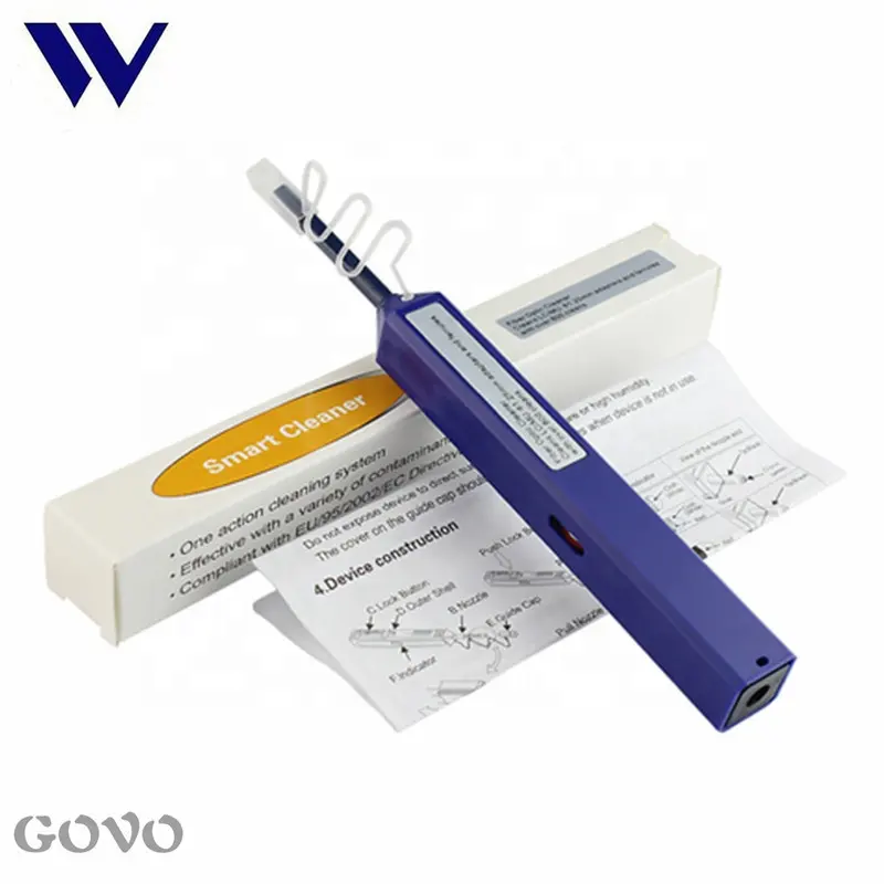 Govo Fiber Optic Cleaner 1.25Mm Mu/Lc Connectors 800 + Reinigingen Pen Cleaner