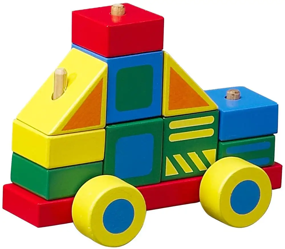 2021 bloco de construção de madeira brinquedos do carro pode ser mudar de avião para os miúdos que jogam brinquedos educativos WBC15