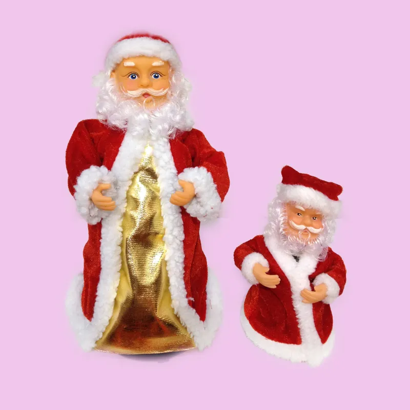Venda quente figuras de animação musical papai noel para o natal decoração de natal presente de Natal snoman