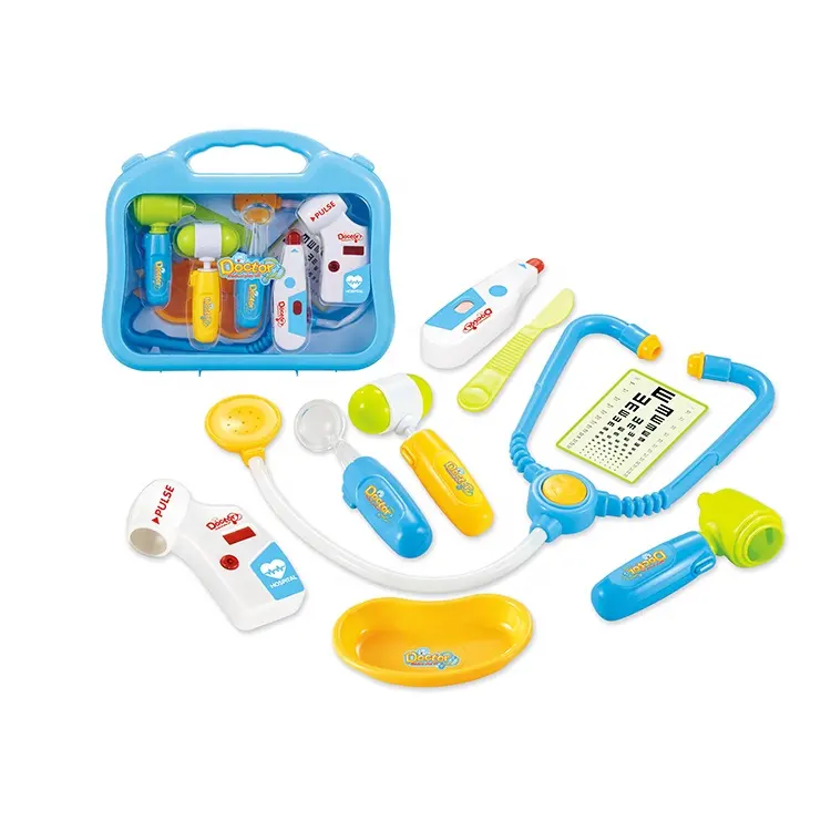 Juego de simulación y preescolar para niños, conjunto de juguetes de doctor de imitación, kit de herramientas médicas