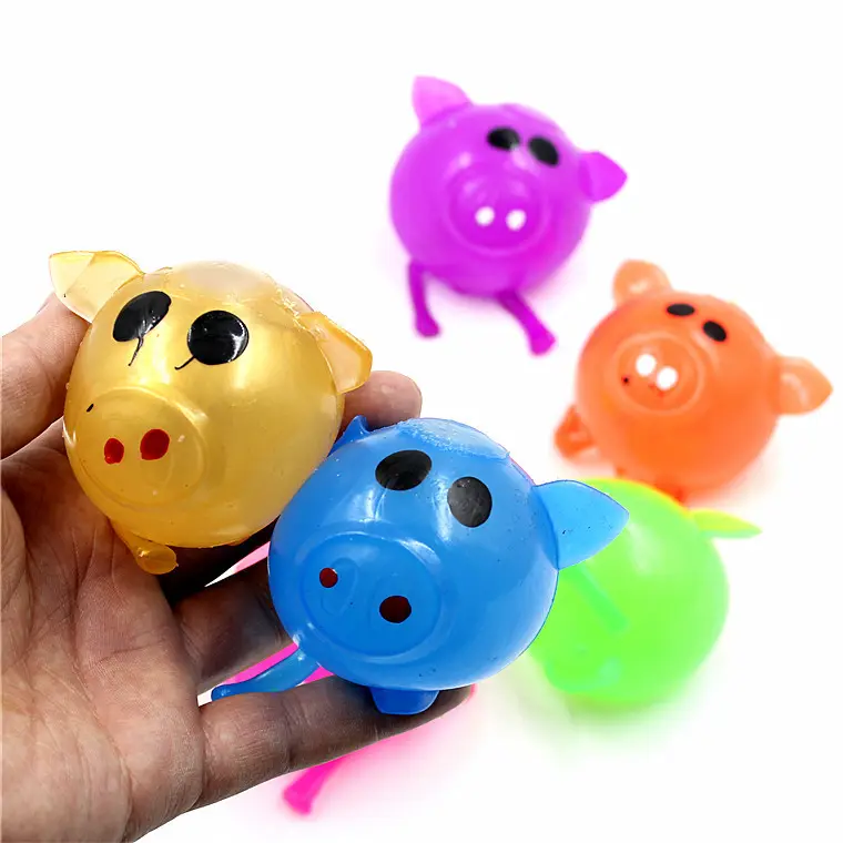 Squeeze Toys Stress Reliever Anti-Stress Decompression Splat Ball Vent Toy Smash Various Styles Pig Toys For Kids