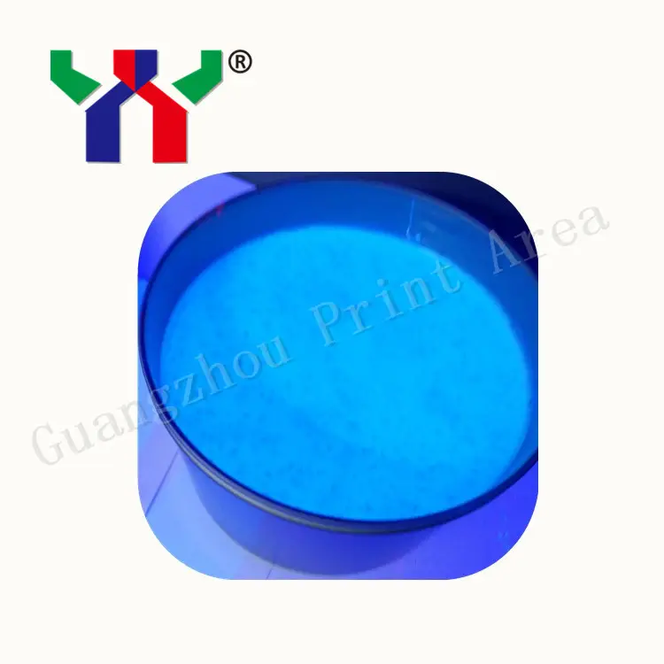 Tinta fluorescente Invisible para impresión UV en Offset, incolora a azul, secado UV