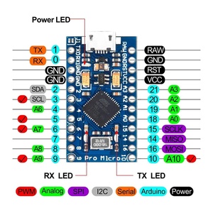 Pro Micro ATmega32U4 5V/16MHz Bordo del Modulo con 2 Riga di Intestazione pin per Leonardo Sostituire ATmega328 Pro mini - Product Image 4