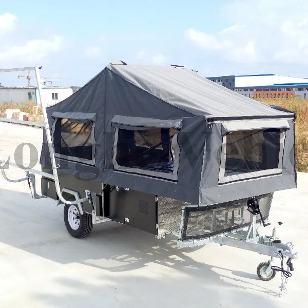 2016 popular front fold open camper trailer