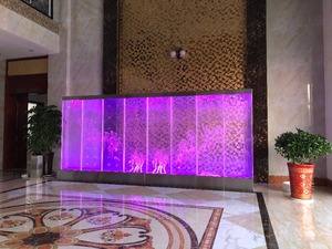 Musicale digitale danza bolla d'acqua fontana a muro divisorio programmato cascata