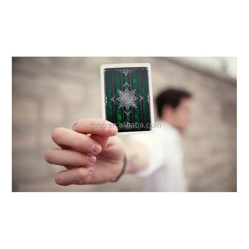 Carta del gioco Uso nucleo nero cartone Personalizzato double deck carte da gioco, Resistente AI RAGGI UV carta da gioco display del supporto --- DH20989
