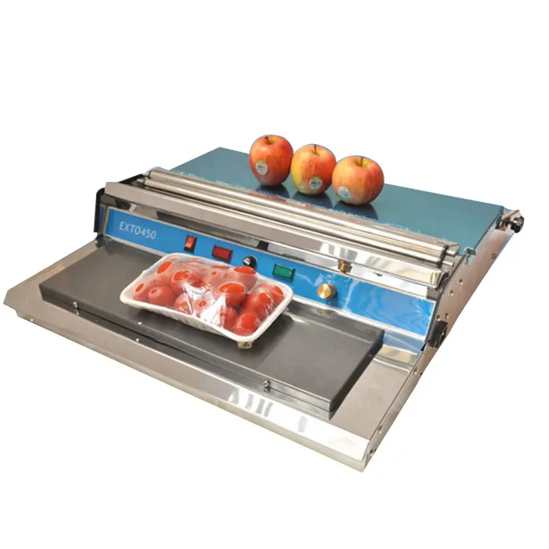 Máquina de envoltorio de plástico para alimentos, 450mm, para supermercado, frutas y verduras