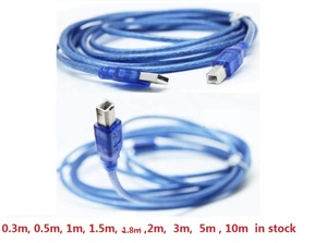 弯头蓝色1m高速<span class=keywords><strong>usb</strong></span> 2.0电缆成角度AM BM型聚氯乙烯护套KVM数据线，用于打印机电脑相机免费样品编织