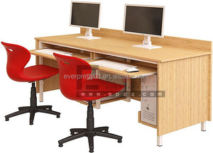 Strong Wooden <strong>Computer</strong> 2-Seater <strong>Table</strong> with Drawer <strong>for</strong> Student School <strong>Computer</strong> Room Double <strong>Computer</strong> Desk
