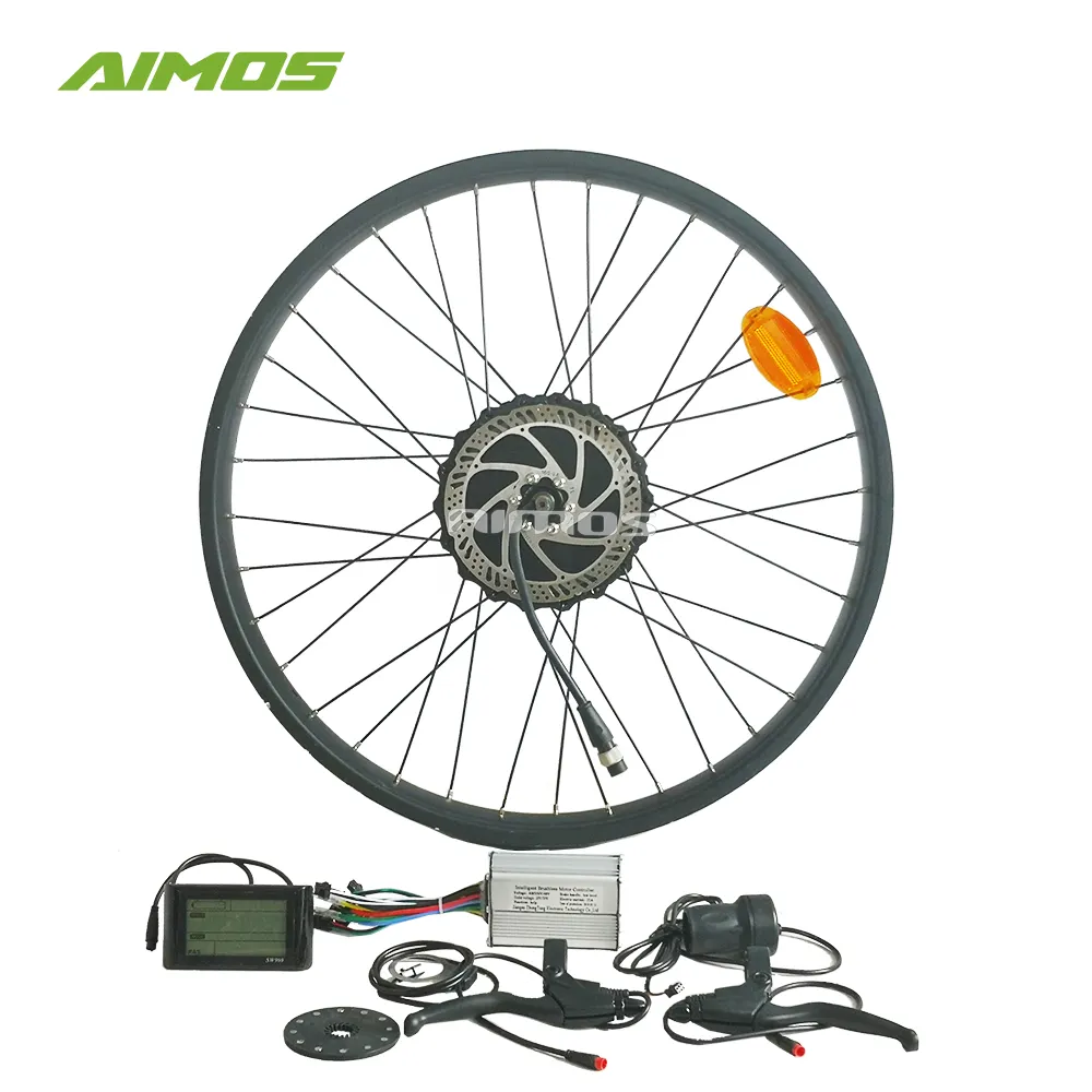 Kit de conversión de bicicleta eléctrica, motor de tracción trasera de 48v y 500w