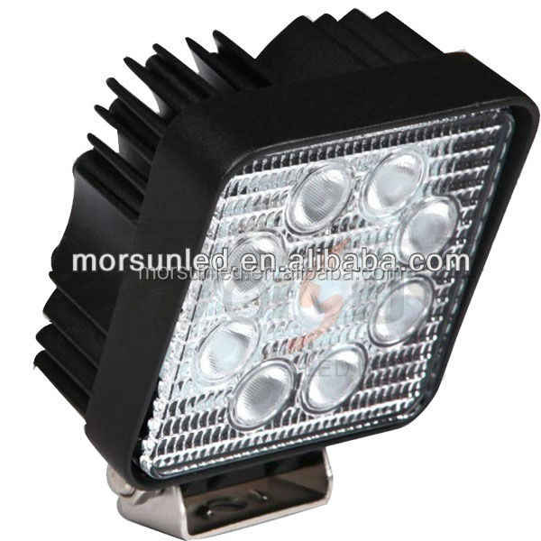 Morsun 12 V waterdichte led vierkante licht 4 ''spot 27 w led werklampen 27 w werk led licht voor vrachtwagens, auto-onderdelen, boten