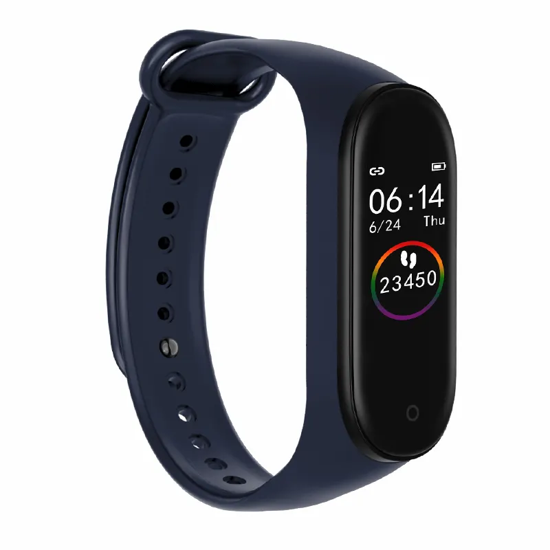 Più nuovo Wearfit App M4 salute wristband del braccialetto intelligente da 0.96 pollici schermo a colori 90mah batteria IP67 smart movimento braccialetto sano