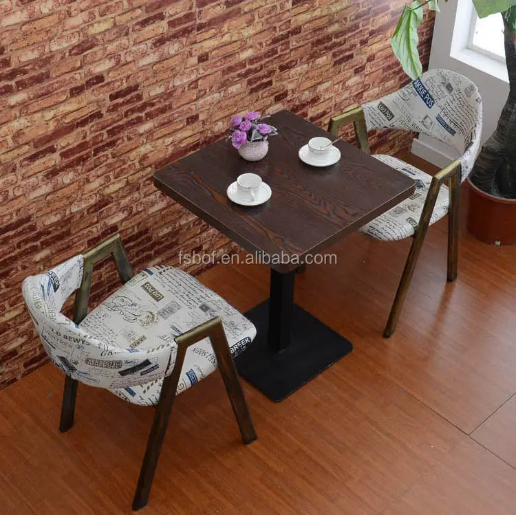 Meubles de café bon marché, meubles de café, une pièce en bois table à manger R1710-2