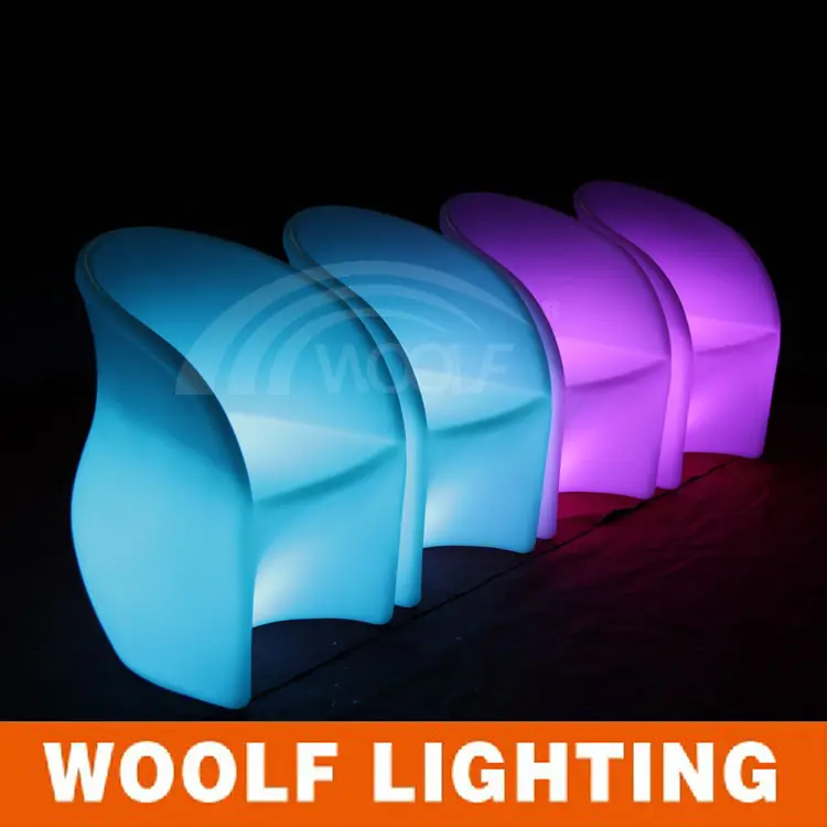 Sillón iluminado LED decorativo para fiesta de plástico de alta calidad