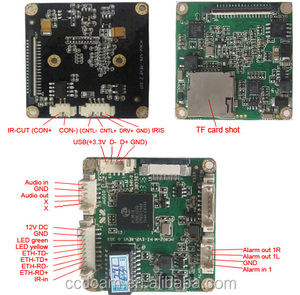 2MP星光IP摄像机1/2.8 "2.0MP，适用于索尼IMX327传感器 + 海思3518C数字信号处理器H.264摄像机模块板支持64G tf卡
